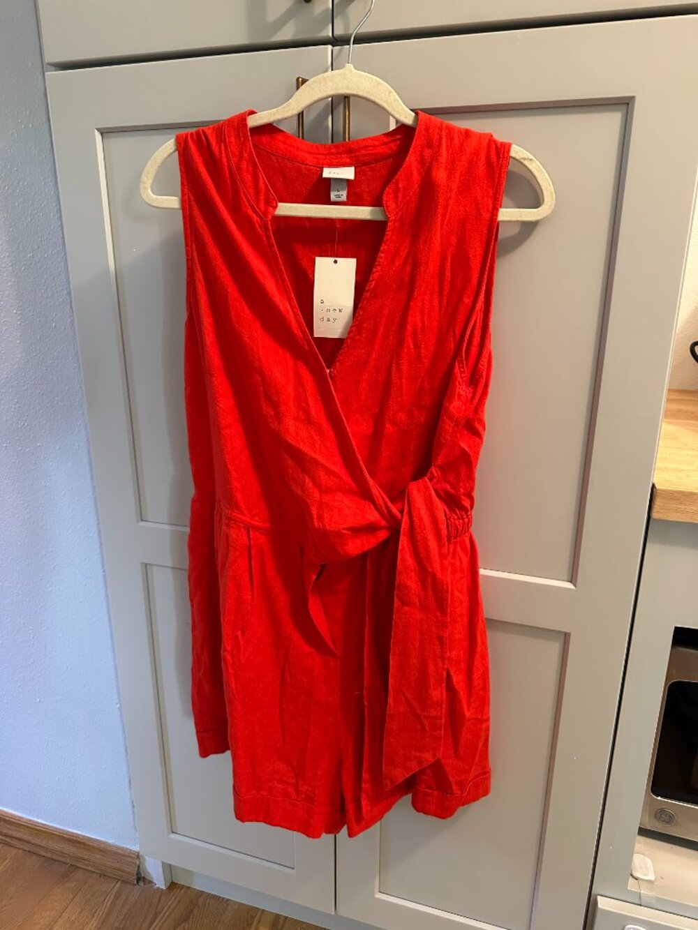 A New Day NWT Red Romper Size L